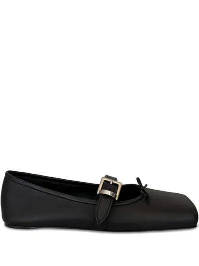 Balenciaga Buckle-strap Ballerina Flats In Black