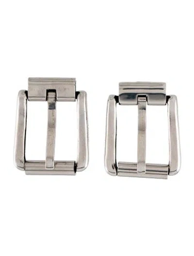 Pre-owned Balenciaga Buckle Stud Earring In Multi