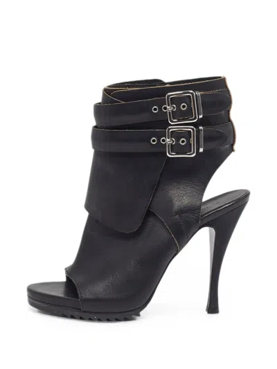 Pre-owned Balenciaga Buckled Ankle Boots In Black