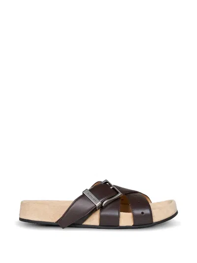Balenciaga Belt Sandals Anatomical Toe Rubber Outsole In Black