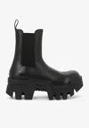 Balenciaga Bulldozer 40 Leather Chelsea Boots In Black