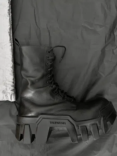 Pre-owned Balenciaga Bulldozer Boot - Size 41 / Us 9 In Black