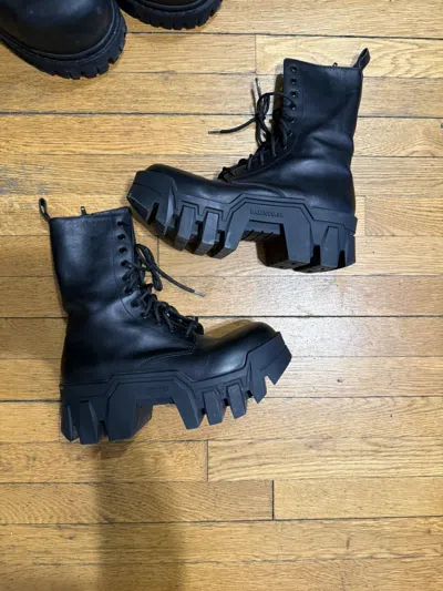 Pre-owned Balenciaga Bulldozer Boots Sz. 41 In Black