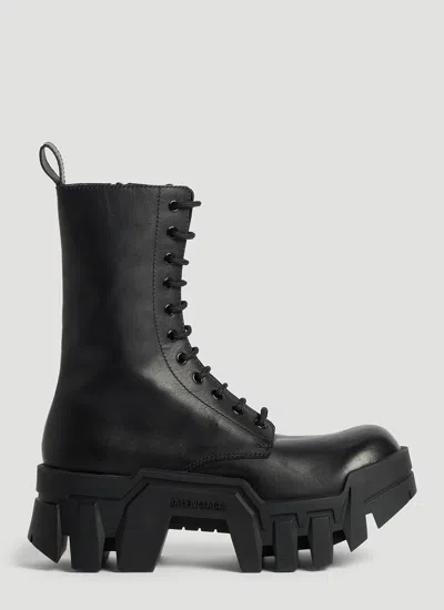 BALENCIAGA BULLDOZER LACE-UP ANKLE BOOTS