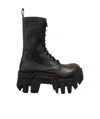 Balenciaga Bulldozer Lace-up Ankle Boots In Black