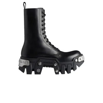Pre-owned Balenciaga Bulldozer Lace-up Boot 'black' | Men's Size 45