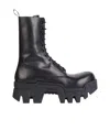 Balenciaga Bulldozer Lace-up Boots In Black
