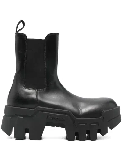 Pre-owned Balenciaga Bulldozer Platform Chelsea Boots In Black