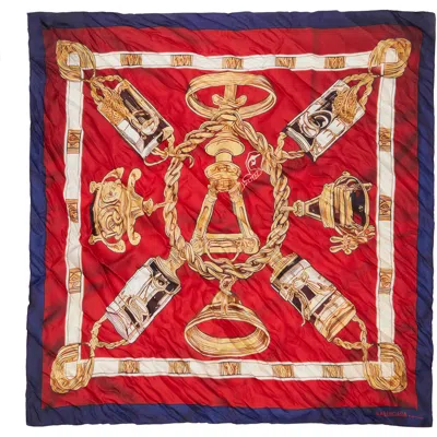 Balenciaga Burgundy Ai Scarf In 6280 Bordeaux-gold