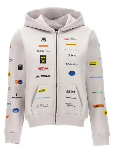 Balenciaga Business English Sweatshirt In Grey