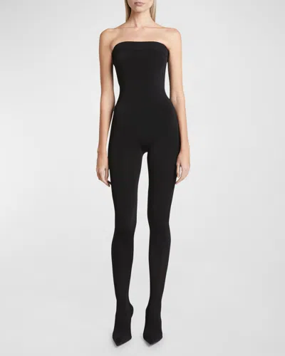 Balenciaga Bustier Pantabodysuit S M In 1000 Black