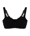Balenciaga Bustier Tweed Cropped Top In Black