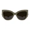 Balenciaga Bb0322s Dinasty-linea Everyday 004 Sunglasses In 004 Brown Brown Grey