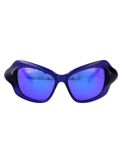 Balenciaga Sunglasses In Blue-blue-violet