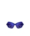 Balenciaga Wrap D-frame Sunglasses In Blue