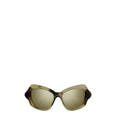 Balenciaga Eyewear Cat Eye Frame Sunglasses In Green