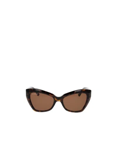 Balenciaga Butterfly Tinted Sunglasses In Brown