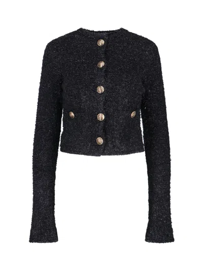 BALENCIAGA BUTTON CROP CARDIGAN