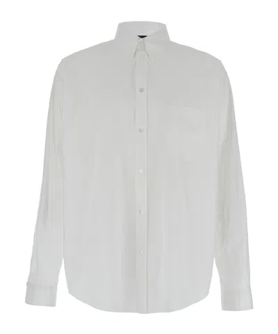 BALENCIAGA BALENCIAGA BB LOGO PRINTED LONG-SLEEVED SHIRT