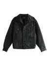 Balenciaga Button-fastening Denim Jacket In Black