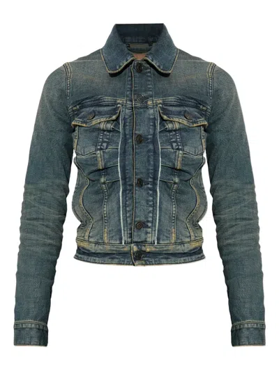 Balenciaga Button-fastening Denim Jacket In Blue