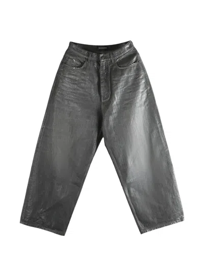 Balenciaga Button-fastening Pocket Trousers In Black