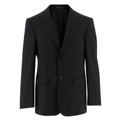 Balenciaga Button Jacket In Black