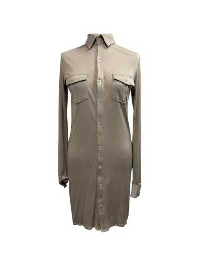 Pre-owned Balenciaga Button-down Shirt Dress In Neutral
