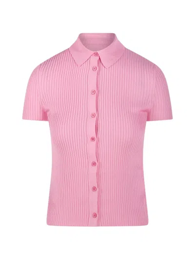Balenciaga Stone Island Crew Neck Sweater In Cotton In Pink