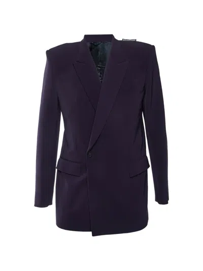 Pre-owned Balenciaga Button-fastening Blazer In Purple