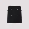 Balenciaga Women Viscose And Wool Twill Miniskirt In Black
