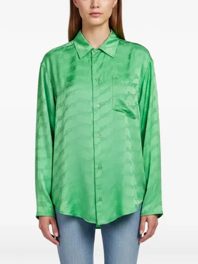 Pre-owned Balenciaga Button-up Pyjama Shirt In Green