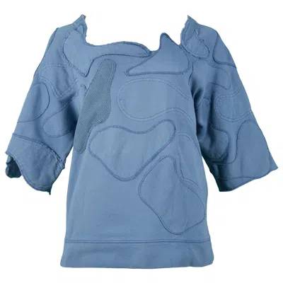 Pre-owned Balenciaga By Nicolas Ghesquiere Blue Patchwork Sweatshirt 2002