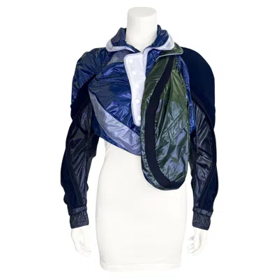 Pre-owned Balenciaga By Nicolas Ghesquière Fw 2003 Cropped "parachute" Patchwork Jacket In Black