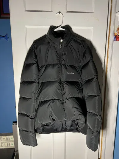 Pre-owned Balenciaga C Shape Puffer Jacket Black Size 48