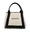 Balenciaga Woman Two-tone Canvas Handbag In Black