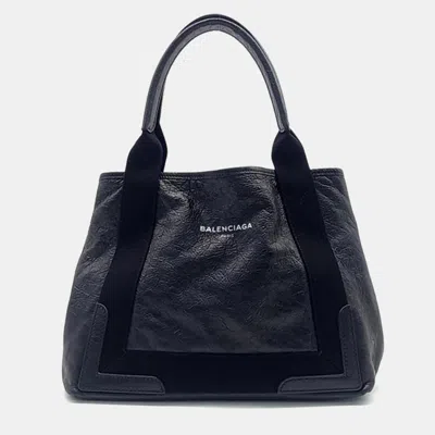 Pre-owned Balenciaga Cabas Tote Bag In Black