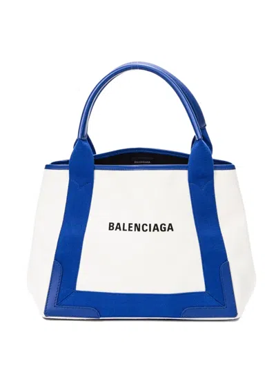 Pre-owned Balenciaga Cabas Tote Bag In White