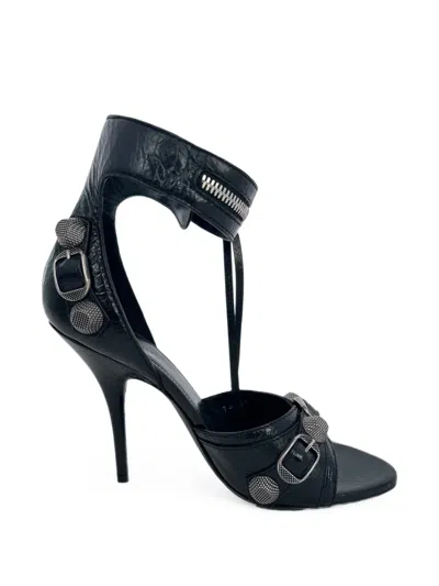 Pre-owned Balenciaga Cagole 110 Sandals In Black