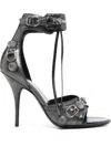 Balenciaga Cagole 110mm Sandals In Grey