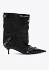 Balenciaga Cagole 50 Mid-calf Boots In Nappa Leather In Black