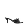 Balenciaga Cagole 70 Leather Sandals In Black
