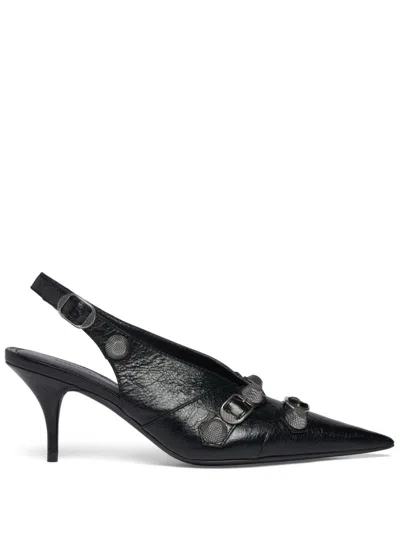 Balenciaga Cagole 70mm Slingback Pumps In Black