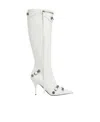 Balenciaga Cagole Knee High Boot In White