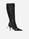 BALENCIAGA CAGOLE ANIMALIER EFFECT LEATHER BOOTS