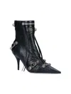 Balenciaga Cagole 50 Ankle Boots In Lamb Leather In Black