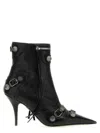 Balenciaga Pointed Toe Ankle Boots With Buckles And Studs In Black