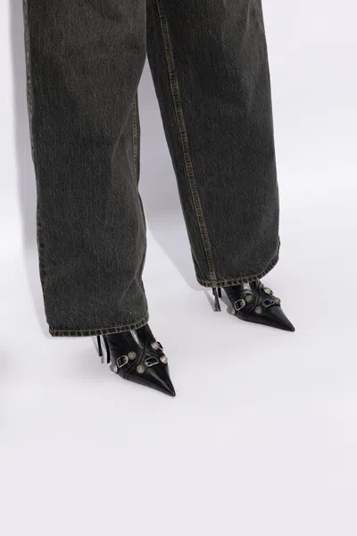 シューズ・サンダルその他 Balenciaga Cagole Wide black ankle boot Balenciaga Cagole Wide Black Ankle Boot | ModeSens