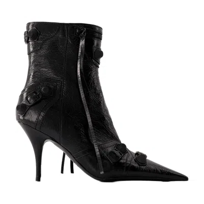 Balenciaga Cagole Bootie H90 Ankle Boots In Black