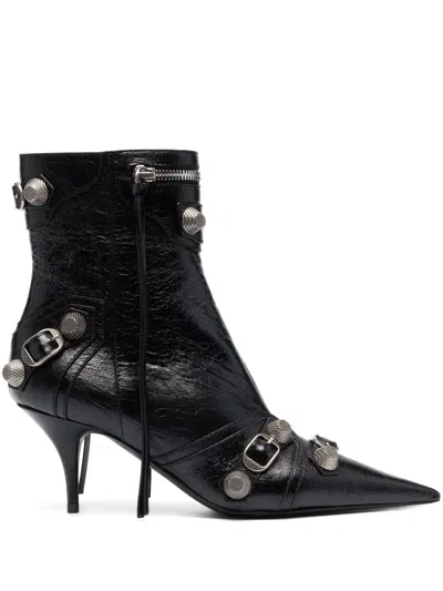 BALENCIAGA CAGOLE BUCKLE-DETAIL 70MM ANKLE BOOTS